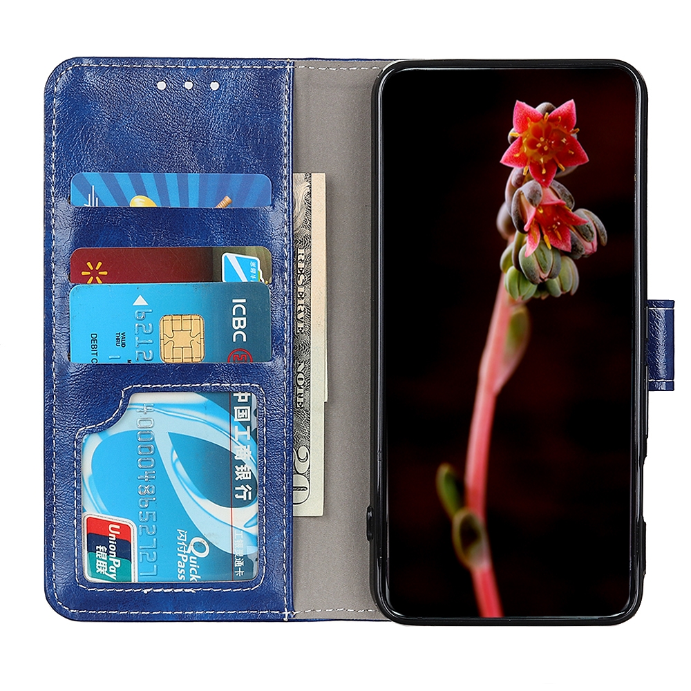 עבור Xiaomi Redmi 9T כיסוי ארנק / ספר עשוי מעור בצבע כחול עם חריצים לכרטיסי אשראי