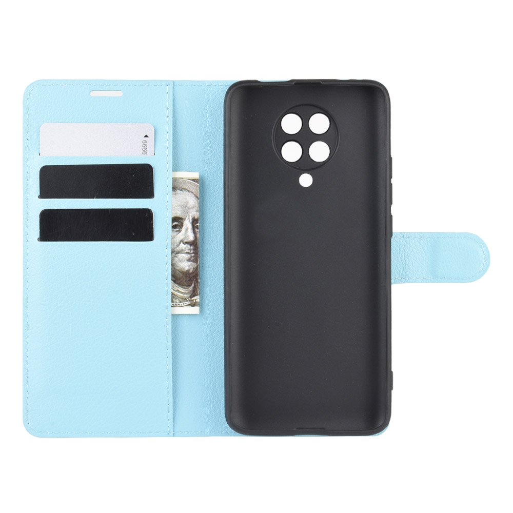 עבור Xiaomi Redmi K30 Pro כיסוי ארנק / ספר עשוי מעור בצבע כחול עם חריצים לכרטיסי אשראי