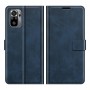 עבור Xiaomi Redmi Note 10 כיסוי ארנק / ספר עשוי מעור בצבע כחול עם חריצים לכרטיסי אשראי