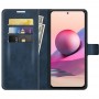 עבור Xiaomi Redmi Note 10 כיסוי ארנק / ספר עשוי מעור בצבע כחול עם חריצים לכרטיסי אשראי