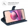עבור Xiaomi Redmi Note 10 כיסוי ארנק / ספר עשוי מעור בצבע כחול עם חריצים לכרטיסי אשראי