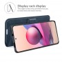 עבור Xiaomi Redmi Note 10 כיסוי ארנק / ספר עשוי מעור בצבע כחול עם חריצים לכרטיסי אשראי