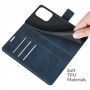 עבור Xiaomi Redmi Note 10 כיסוי ארנק / ספר עשוי מעור בצבע כחול עם חריצים לכרטיסי אשראי