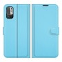 עבור Xiaomi Redmi Note 10 5G כיסוי ארנק / ספר עשוי מעור בצבע כחול עם חריצים לכרטיסי אשראי