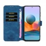 עבור Xiaomi Redmi Note 10 Pro כיסוי ארנק / ספר עשוי מעור בצבע כחול עם חריצים לכרטיסי אשראי