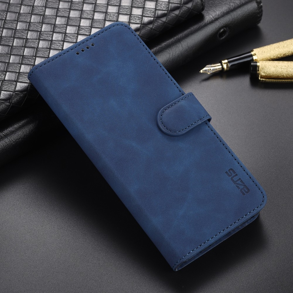 עבור Xiaomi Redmi Note 10 Pro Max כיסוי ארנק / ספר עשוי מעור בצבע כחול עם חריצים לכרטיסי אשראי