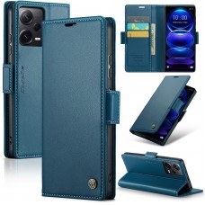 עבור Xiaomi Redmi Note 12 Pro+ כיסוי ארנק / ספר עשוי מעור בצבע כחול עם חריצים לכרטיסי אשראי