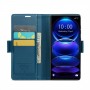 עבור Xiaomi Redmi Note 12 Pro+ כיסוי ארנק / ספר עשוי מעור בצבע כחול עם חריצים לכרטיסי אשראי