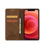 עבור Apple iPhone 12 Pro Max כיסוי ארנק / ספר עשוי מעור בצבע חום עם חריצים לכרטיסי אשראי