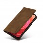 עבור Apple iPhone 12 Pro Max כיסוי ארנק / ספר עשוי מעור בצבע חום עם חריצים לכרטיסי אשראי