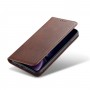 עבור Apple iPhone XR כיסוי ארנק / ספר עשוי מעור בצבע חום עם חריצים לכרטיסי אשראי