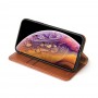 עבור Apple iPhone XS Max כיסוי ארנק / ספר עשוי מעור בצבע חום עם חריצים לכרטיסי אשראי