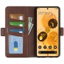 עבור Google Pixel 7 Pro כיסוי ארנק / ספר עשוי מעור בצבע חום עם חריצים לכרטיסי אשראי