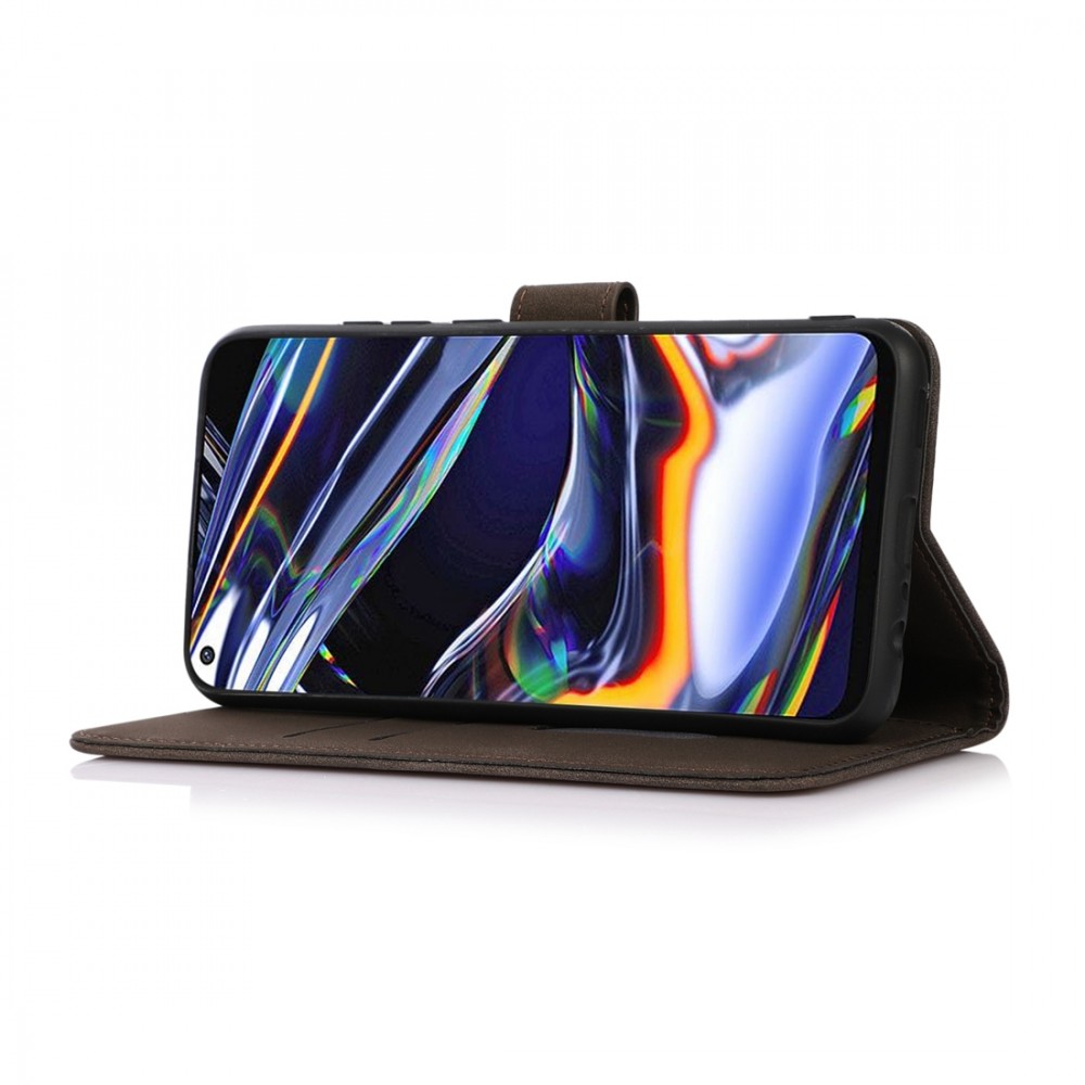 עבור Google Pixel 7a כיסוי ארנק / ספר עשוי מעור בצבע חום עם חריצים לכרטיסי אשראי