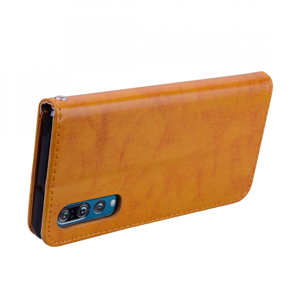 עבור Huawei P30 כיסוי ארנק / ספר עשוי מעור בצבע חום עם חריצים לכרטיסי אשראי