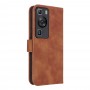 עבור Huawei P60 Pro כיסוי ארנק / ספר עשוי מעור בצבע חום עם חריצים לכרטיסי אשראי