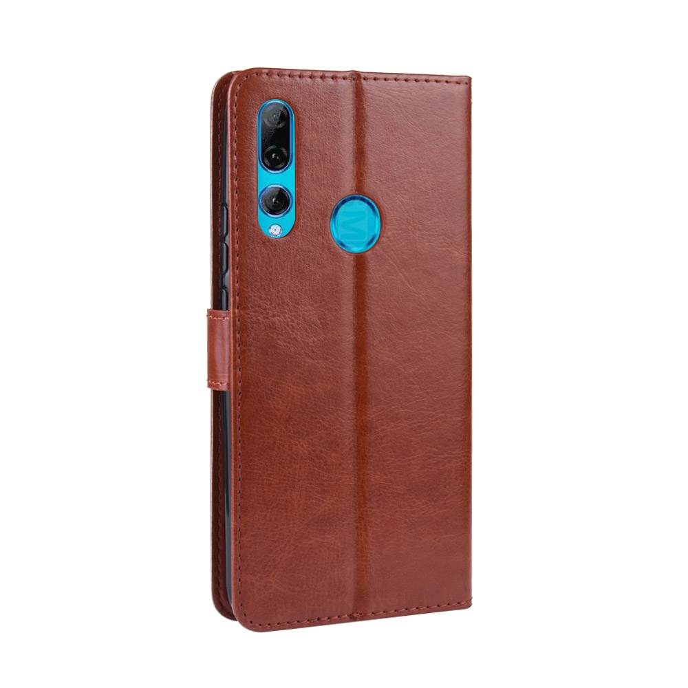 עבור Huawei Y9 Prime (2019) כיסוי ארנק / ספר עשוי מעור בצבע חום עם חריצים לכרטיסי אשראי