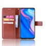 עבור Huawei Y9 Prime (2019) כיסוי ארנק / ספר עשוי מעור בצבע חום עם חריצים לכרטיסי אשראי