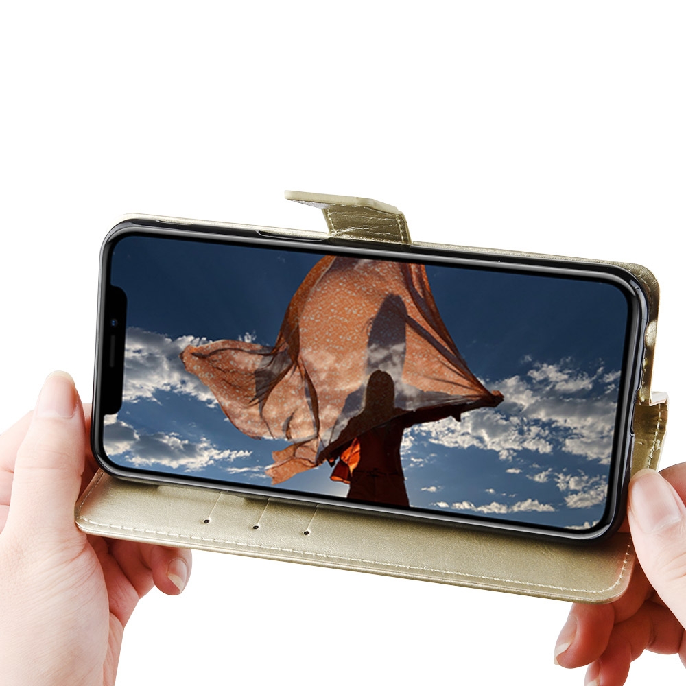 עבור Huawei Y9 Prime (2019) כיסוי ארנק / ספר עשוי מעור בצבע חום עם חריצים לכרטיסי אשראי