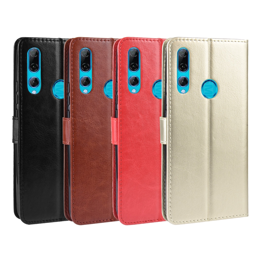 עבור Huawei Y9 Prime (2019) כיסוי ארנק / ספר עשוי מעור בצבע חום עם חריצים לכרטיסי אשראי