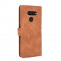 עבור LG K50S כיסוי ארנק / ספר עשוי מעור בצבע חום עם חריצים לכרטיסי אשראי
