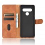 עבור LG K51S כיסוי ארנק / ספר עשוי מעור בצבע חום עם חריצים לכרטיסי אשראי