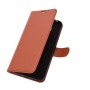 עבור Nokia 3.4 כיסוי ארנק / ספר עשוי מעור בצבע חום עם חריצים לכרטיסי אשראי