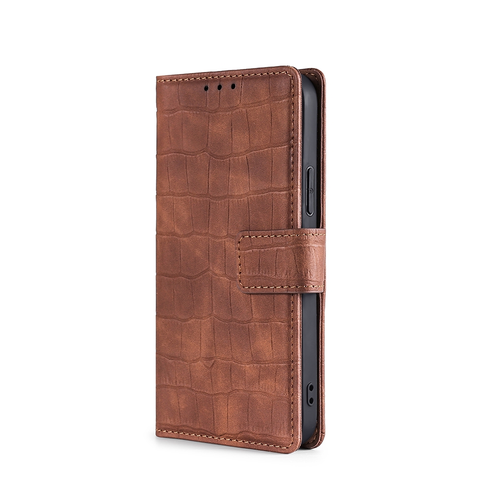 עבור Nokia 8 כיסוי ארנק / ספר עשוי מעור בצבע חום עם חריצים לכרטיסי אשראי