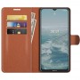 עבור Nokia G10 כיסוי ארנק / ספר עשוי מעור בצבע חום עם חריצים לכרטיסי אשראי