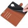 עבור Nokia G20 כיסוי ארנק / ספר עשוי מעור בצבע חום עם חריצים לכרטיסי אשראי
