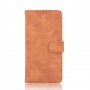 עבור OnePlus 6T כיסוי ארנק / ספר עשוי מעור בצבע חום עם חריצים לכרטיסי אשראי