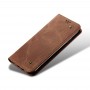 עבור OnePlus 7T Pro כיסוי ארנק / ספר עשוי מעור בצבע חום עם חריצים לכרטיסי אשראי