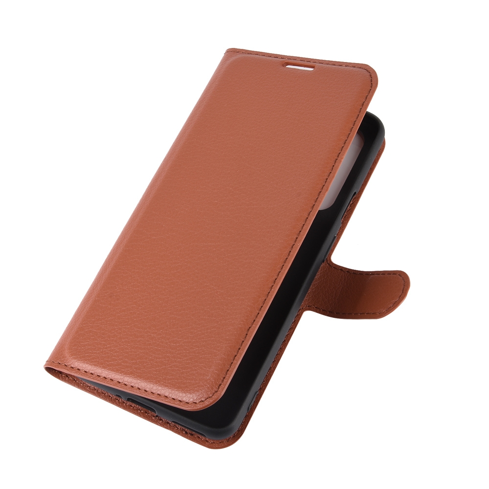 עבור OnePlus Nord כיסוי ארנק / ספר עשוי מעור בצבע חום עם חריצים לכרטיסי אשראי