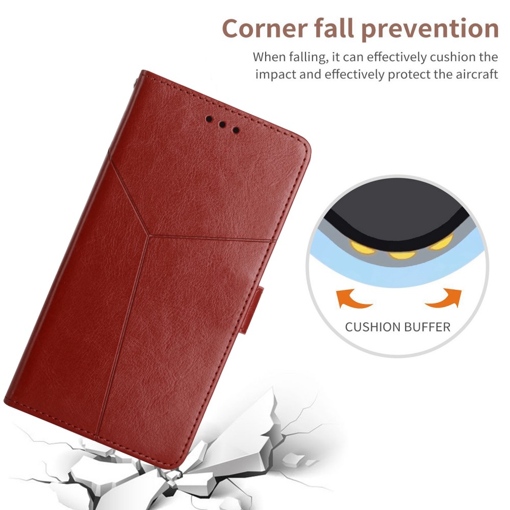 עבור OnePlus Nord 2T כיסוי ארנק / ספר עשוי מעור בצבע חום עם חריצים לכרטיסי אשראי