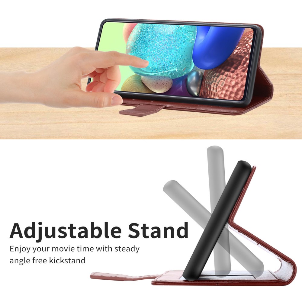 עבור OnePlus Nord 2T כיסוי ארנק / ספר עשוי מעור בצבע חום עם חריצים לכרטיסי אשראי