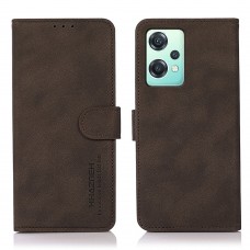 עבור OnePlus Nord CE 2 Lite 5G כיסוי ארנק / ספר עשוי מעור בצבע חום עם חריצים לכרטיסי אשראי