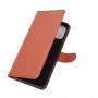 עבור OnePlus Nord N100 כיסוי ארנק / ספר עשוי מעור בצבע חום עם חריצים לכרטיסי אשראי
