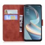 עבור Oppo A92s כיסוי ארנק / ספר עשוי מעור בצבע חום עם חריצים לכרטיסי אשראי