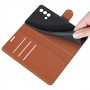 עבור Oppo F19 כיסוי ארנק / ספר עשוי מעור בצבע חום עם חריצים לכרטיסי אשראי