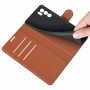 עבור Oppo Reno6 5G כיסוי ארנק / ספר עשוי מעור בצבע חום עם חריצים לכרטיסי אשראי