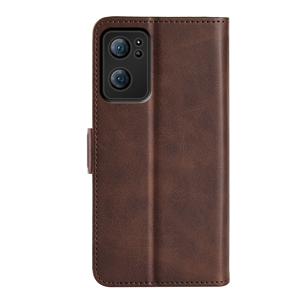 עבור Oppo Reno7 5G כיסוי ארנק / ספר עשוי מעור בצבע חום עם חריצים לכרטיסי אשראי