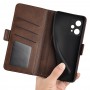 עבור Realme 9 Pro+ כיסוי ארנק / ספר עשוי מעור בצבע חום עם חריצים לכרטיסי אשראי