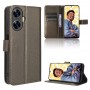 עבור Realme C55 כיסוי ארנק / ספר עשוי מעור בצבע חום עם חריצים לכרטיסי אשראי