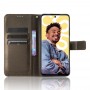 עבור Realme C55 כיסוי ארנק / ספר עשוי מעור בצבע חום עם חריצים לכרטיסי אשראי