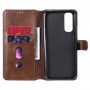 עבור Realme Narzo 20 Pro כיסוי ארנק / ספר עשוי מעור בצבע חום עם חריצים לכרטיסי אשראי