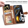 עבור Realme Q3 Pro 5G כיסוי ארנק / ספר עשוי מעור בצבע חום עם חריצים לכרטיסי אשראי