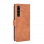 עבור Realme X50 Pro 5G כיסוי ארנק / ספר עשוי מעור בצבע חום עם חריצים לכרטיסי אשראי