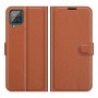 עבור Samsung Galaxy A22 כיסוי ארנק / ספר עשוי מעור בצבע חום עם חריצים לכרטיסי אשראי