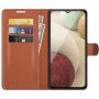 עבור Samsung Galaxy A22 כיסוי ארנק / ספר עשוי מעור בצבע חום עם חריצים לכרטיסי אשראי