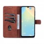 עבור Samsung Galaxy A33 5G כיסוי ארנק / ספר עשוי מעור בצבע חום עם חריצים לכרטיסי אשראי